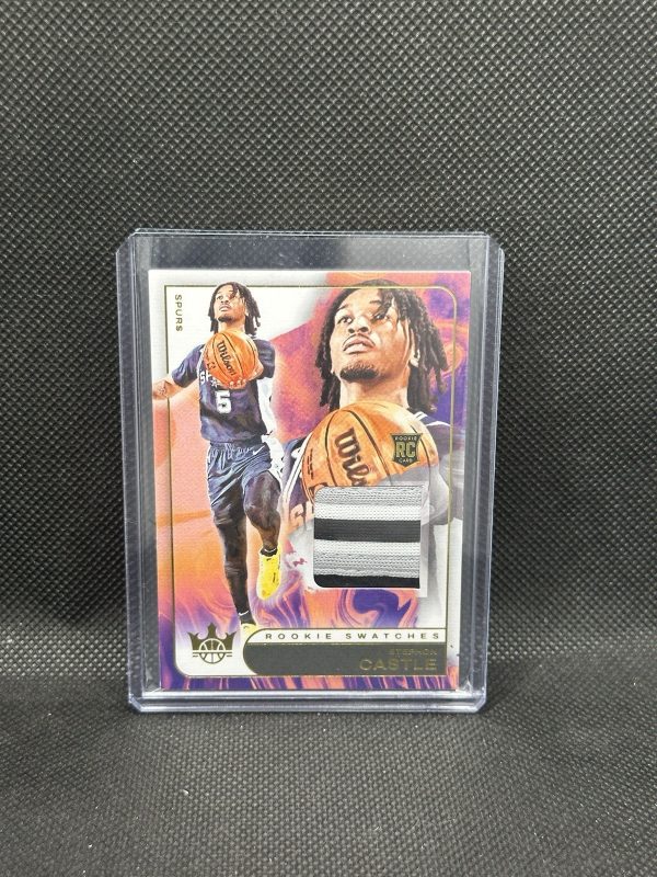 2024-25 Court Kings Rookie Swatches Stephon Castle Spurs RC Rookie 3-Color Patch
