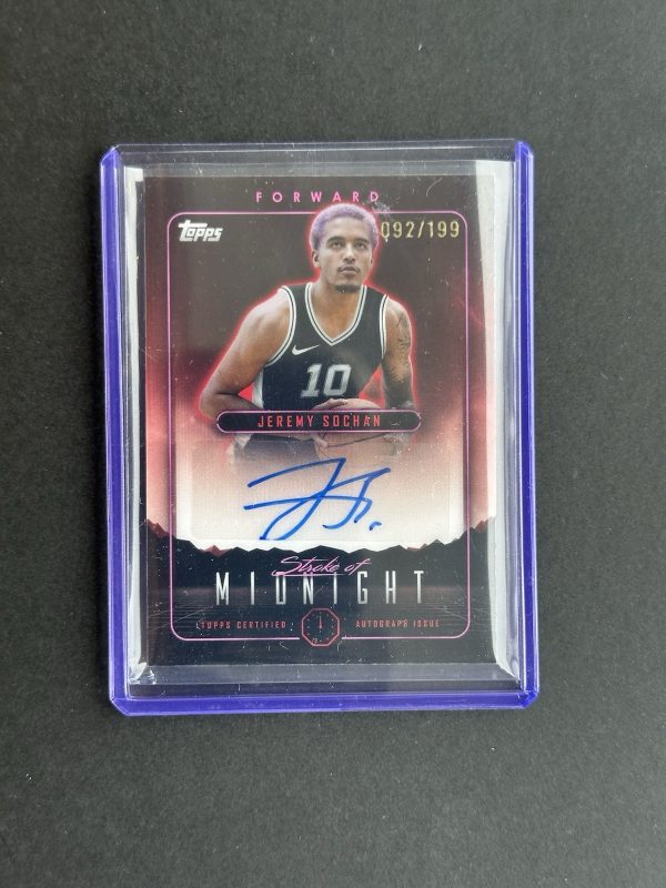 2024 Topps Midnight Jeremy Sochan Stroke Of Midnight Auto 92/199