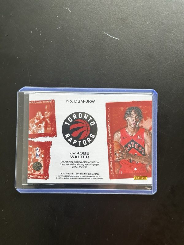 Ja'Kobe Walter 2024-25 Panini Court Kings RC Debut Showcase Patch - Image 2