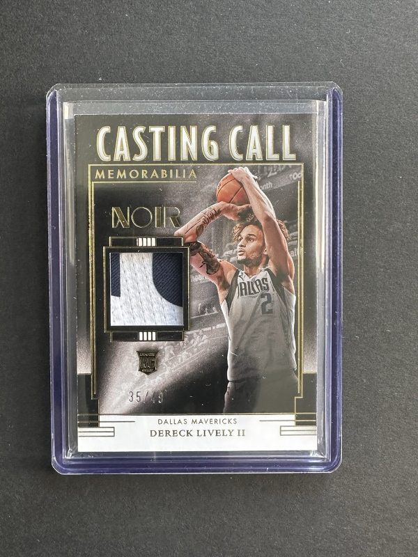 Dereck Lively II 2023-24 Panini Noir /49 Patch Casting Call Memorabilia RC