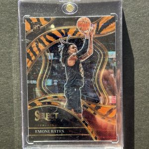 2023-24 PANINI SELECT EMONI BATES ROOKIE CARD RC TIGER STRIPE COURTSIDE PRIZM