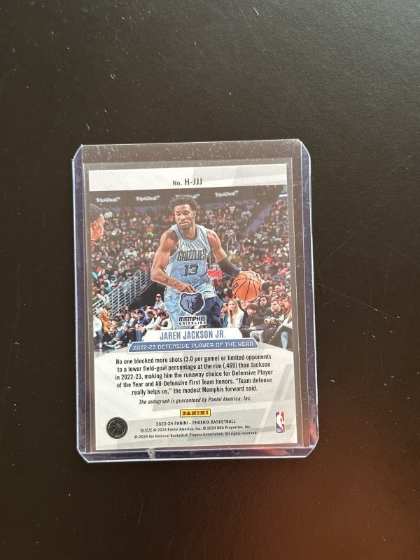 2023-24 Panini Phoenix Jaren Jackson Jr Honored Autograph Auto P71 - Image 2