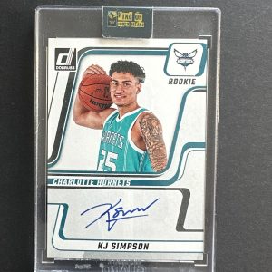 2024-25 Donruss KJ Simpson Next Day On-Card Rookie Auto Case Hit Hornets SSP