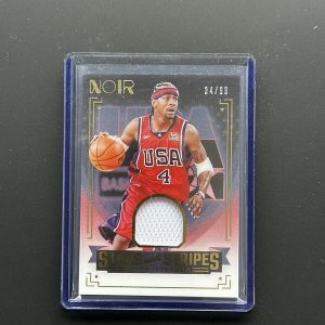 ALLEN IVERSON 2023-24 PANINI NOIR STARS AND STRIPES JERSEY USA 96/99