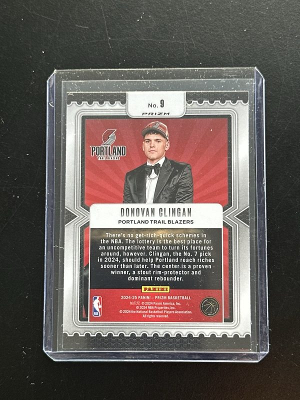 Donovan Clingan 24-25 Luck Of The Lottery prizm SILVER - Image 2