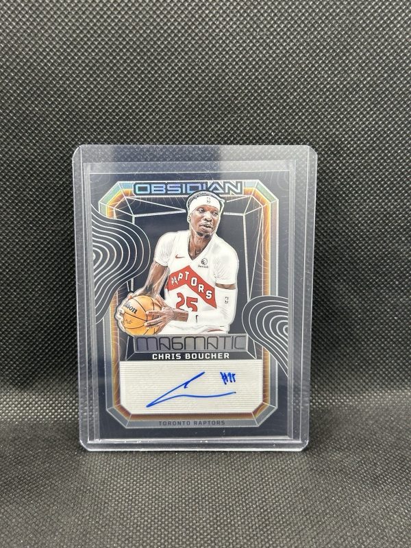 2023-24 PANINI OBSIDIAN CHRIS BOUCHER 148/149 AUTO MS-BOU TORONTO RAPTORS