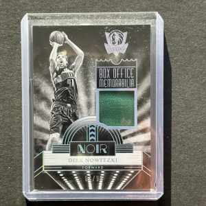 2023-24 PANINI NOIR DIRK NOWITZKI GAME USED BOX OFFICE PATCH /99 MAVERICKS