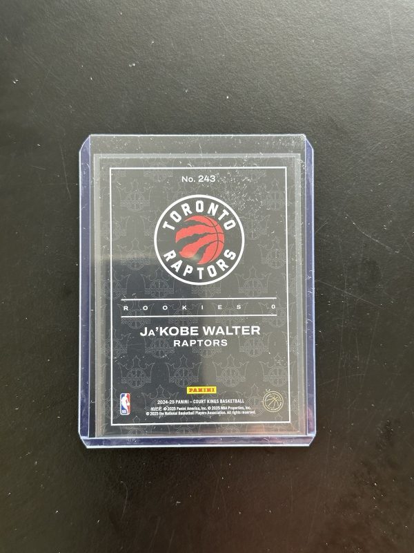 2024-25 Court Kings Ja’Kobe Walter Rookie LEVEL 0 SSP RC Toronto Raptors - Image 2