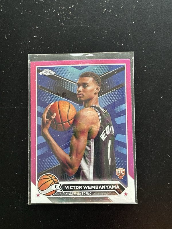 2023 TOPPS CHROME #1 VICTOR WEMBANYAMA PINK REFRACTOR RC ROOKIE