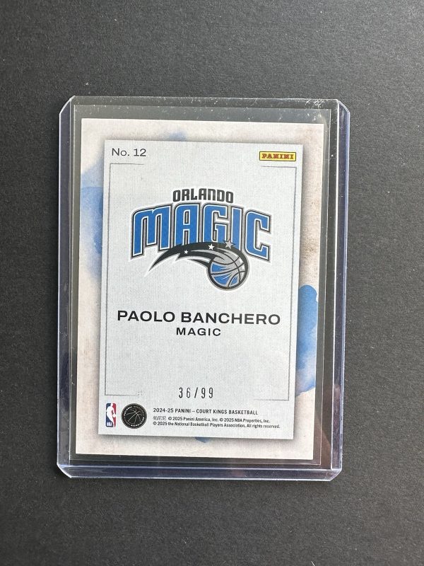 Paolo Banchero 2024-25 Panini Court Kings Water Color Pink /99 #12 - Image 2