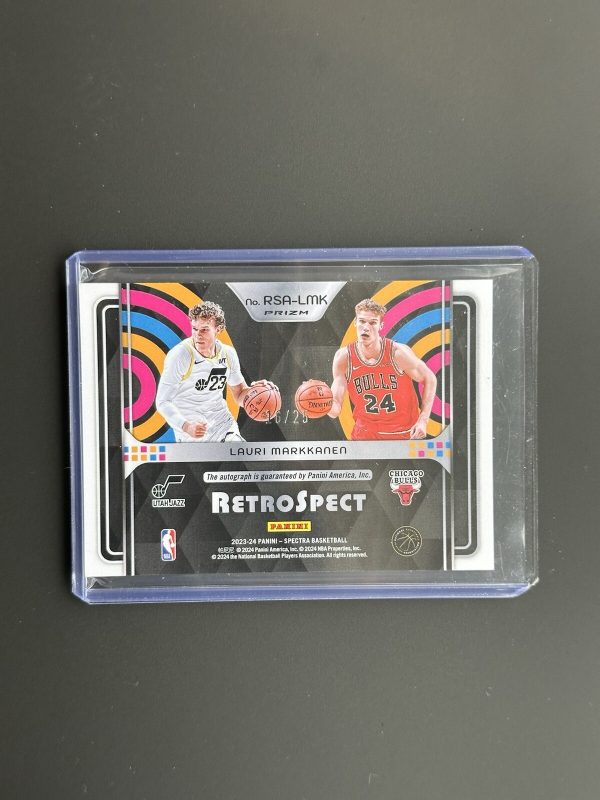 2023-24 Panini Spectra Lauri Markkanen RetroSpect Autographs Astral Prizm /25 - Image 2