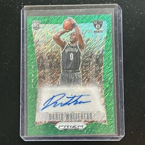 2023-24 Panini Prizm Deca Dariq Whitehead RC Auto Green Shimmer FOTL /25