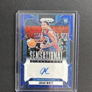 2024-25 Prizm Judah Mintz RC Rookie Sensational Signatures Auto Choice Blue /49