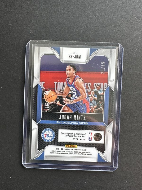 2024-25 Prizm Judah Mintz RC Rookie Sensational Signatures Auto Choice Blue /49 - Image 2