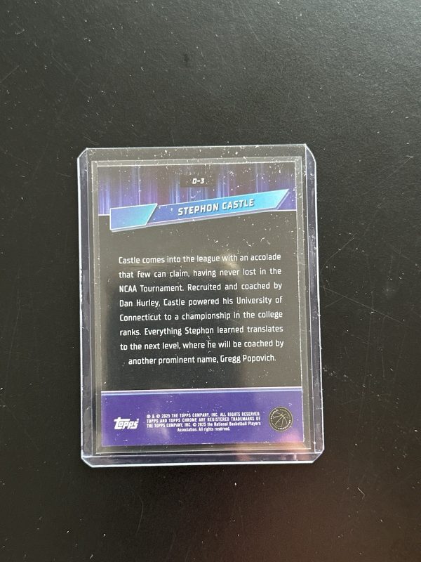 2024-25 Topps Chrome Stephon Castle San Antonio Spurs RC Rookie Destiny - Image 2