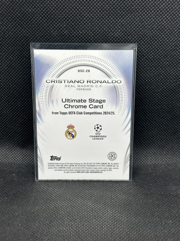 Topps UEFA Club Competitions 2024/25 Ronaldo Real Madrid Ultimate Stage Chrome - Image 2