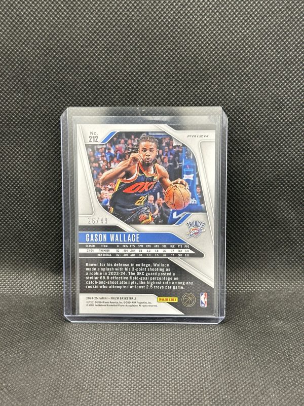 Cason Wallace 2024-25 Panini Prizm Orange Prizm /49 - Image 2