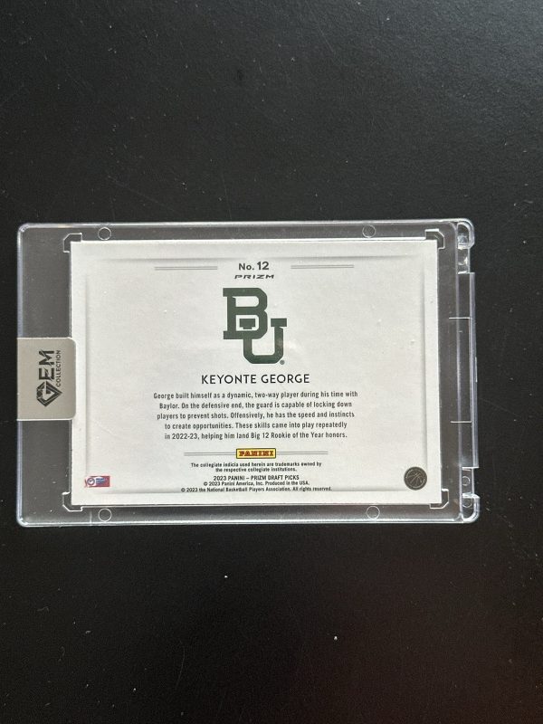 2023-24 Prizm Draft Picks Keyonte George Color Blast SSP RC Black #12 - Image 2