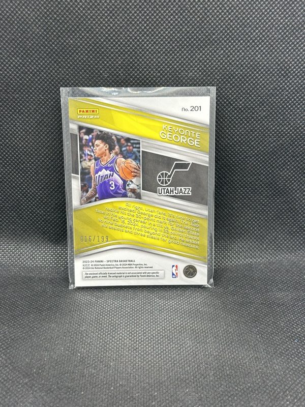 2023-24 Panini Spectra Keyonte George #201 RC Rookie Jersey Patch Auto /199 RJA - Image 2