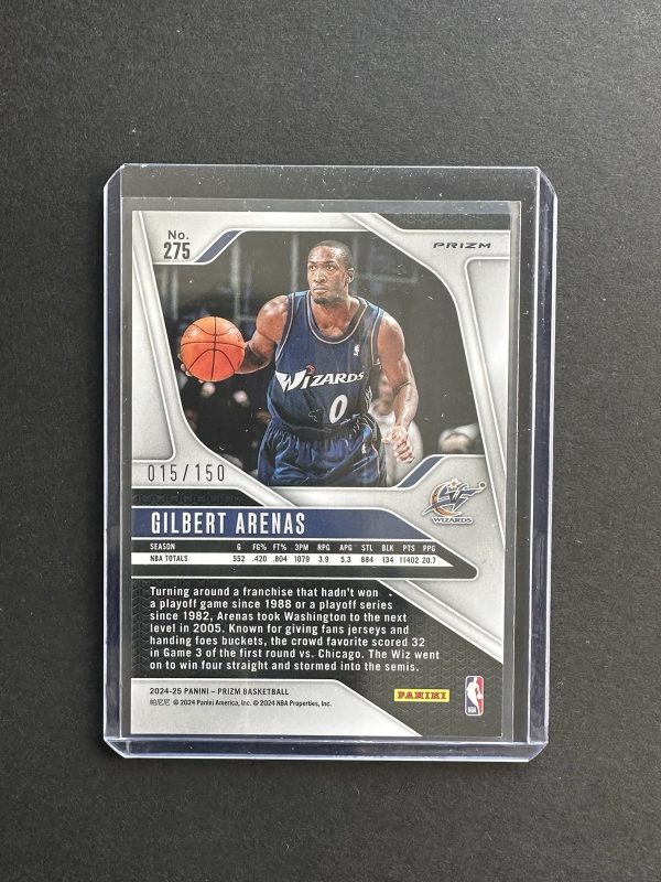 2024-25 Prizm - Gilbert Arenas Blue  /150Washington Wizards #275 - Image 2
