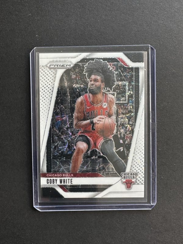 2024-25 Panini Prizm - Coby White #70 White Lazer Prizm /275