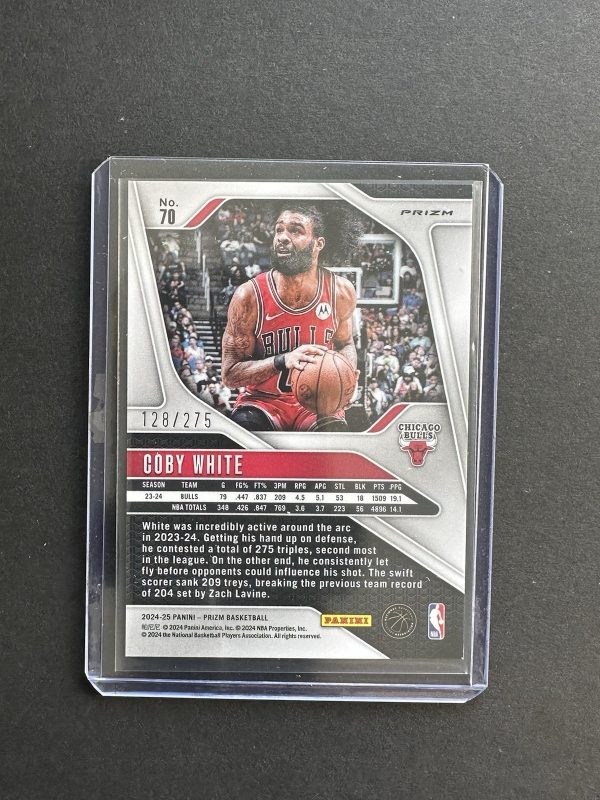 2024-25 Panini Prizm - Coby White #70 White Lazer Prizm /275 - Image 2