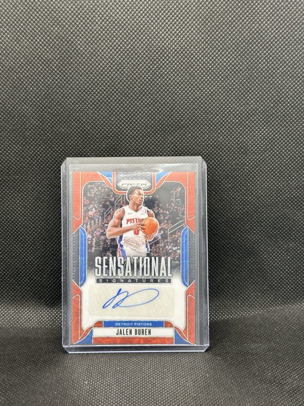 2024-25 NBA Prizm Jalen Duren Red Sensational Signatures Auto