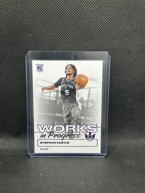 2024-25 Court Kings Stephon Castle #23 Violet Works In Progress RC /99